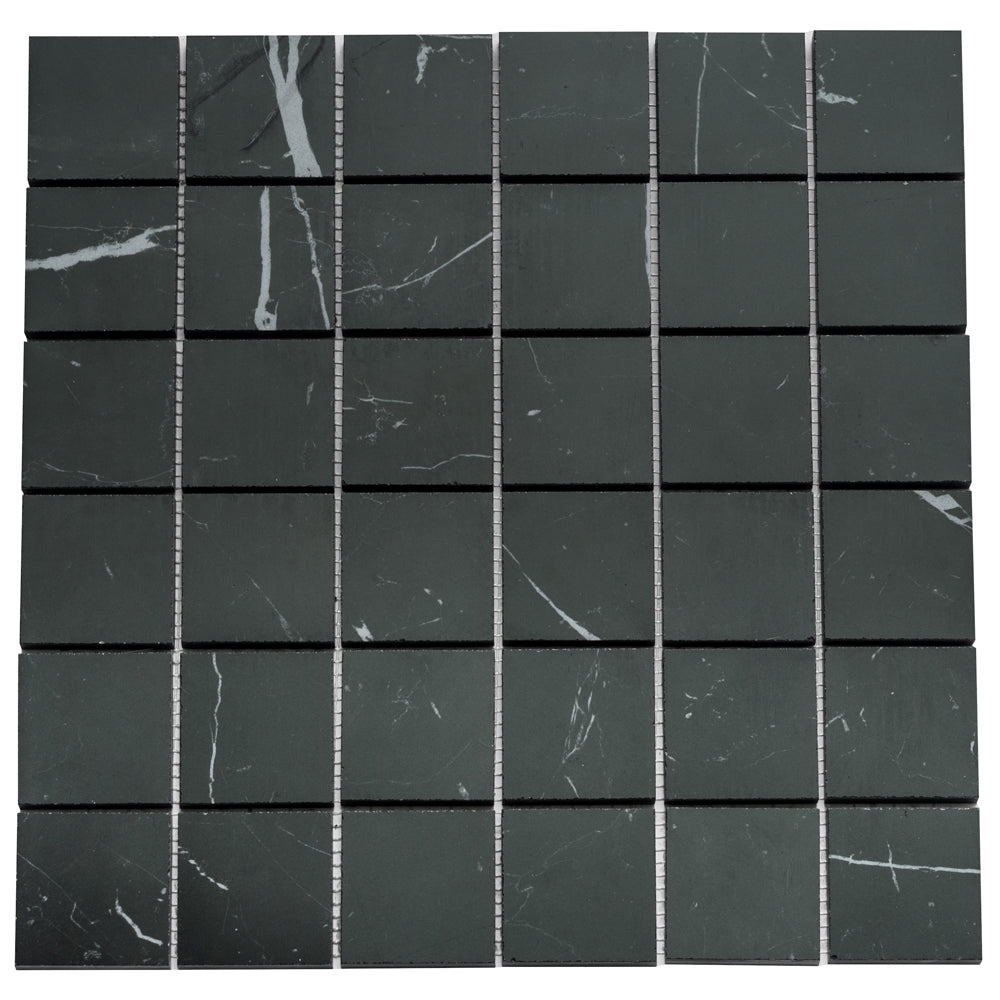 Penthouse 2"x2" Nero Marquinia Porcelain Matte Mosaic