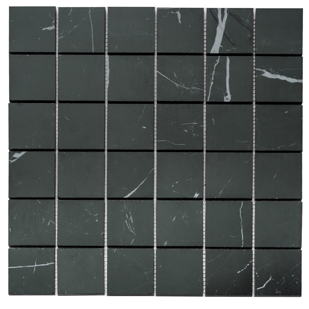 Penthouse 2"x2" Nero Marquinia Porcelain Matte Mosaic