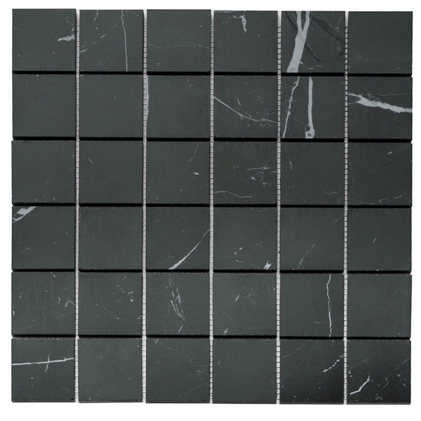 Penthouse 2"x2" Nero Marquinia Porcelain Matte Mosaic
