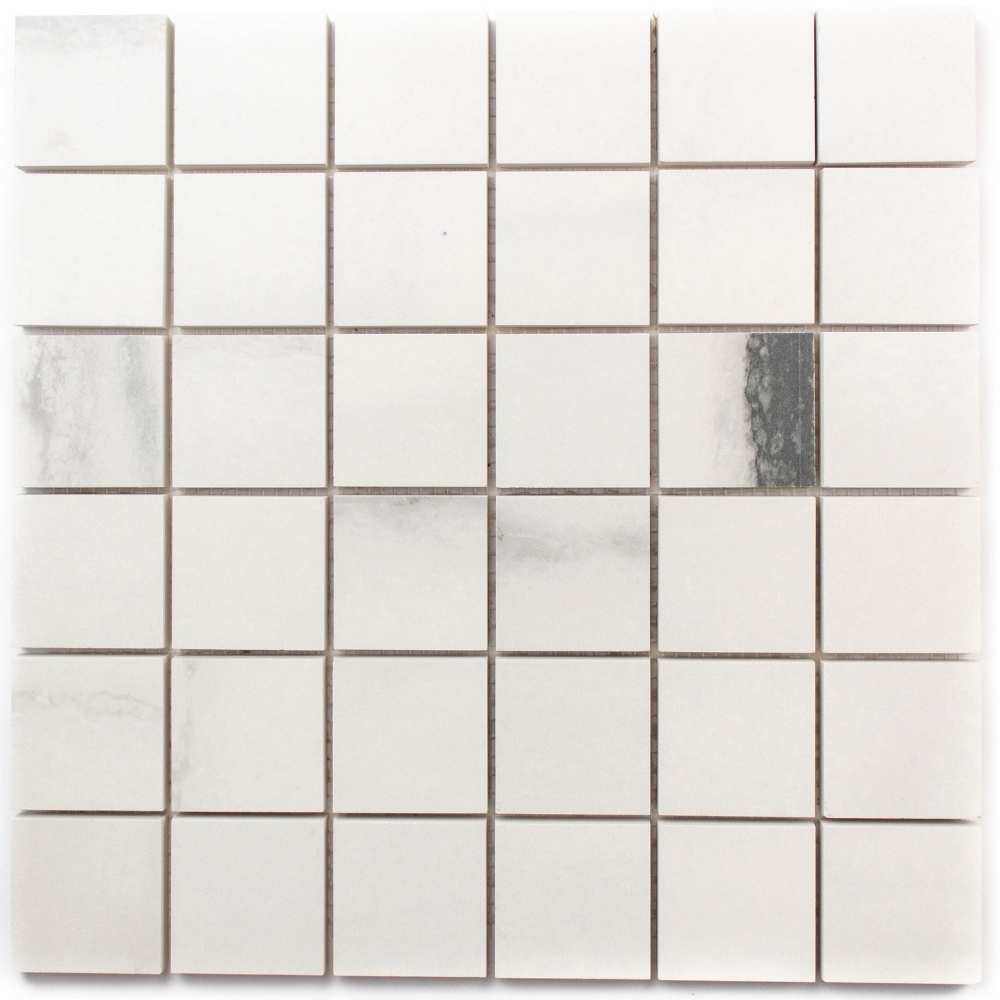 Penthouse 2"x2" White Fantasy Porcelain Matte Mosaic