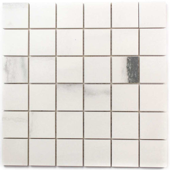 Penthouse 2"x2" White Fantasy Porcelain Matte Mosaic