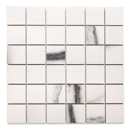 Penthouse 2"x2" White Fantasy Porcelain Matte Mosaic