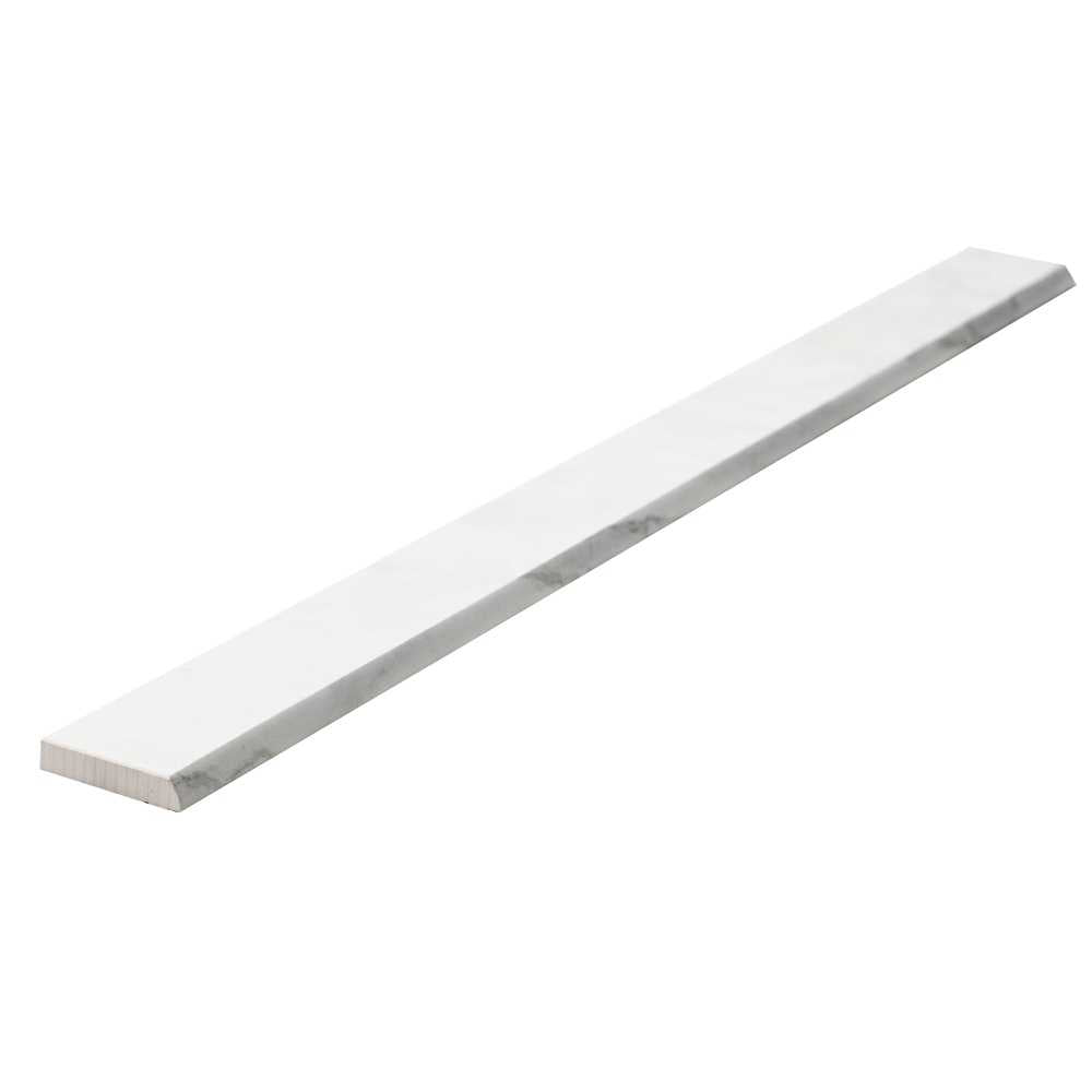 Penthouse 2"x24" White Fantasy Porcelain Matte Bullnose