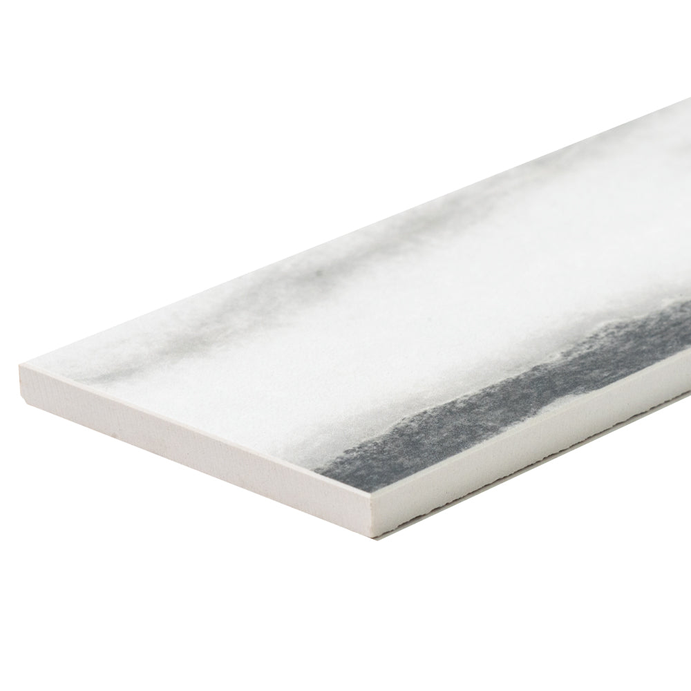 Penthouse 4"x12" White Fantasy Porcelain Polished Tile