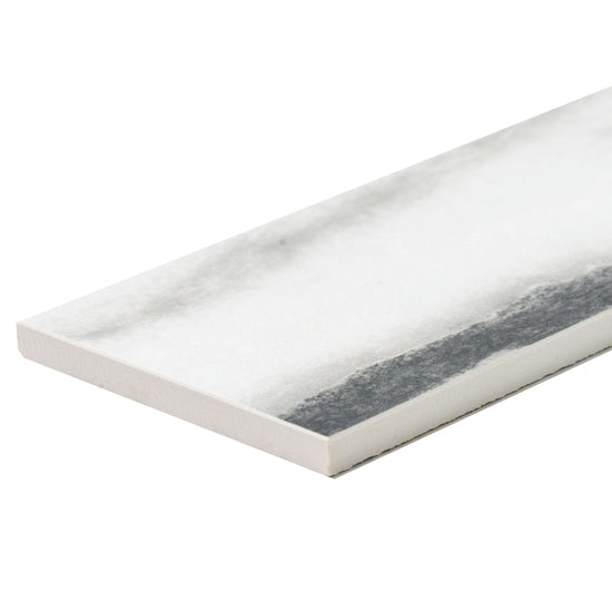 Penthouse 4"x12" White Fantasy Porcelain Polished Tile