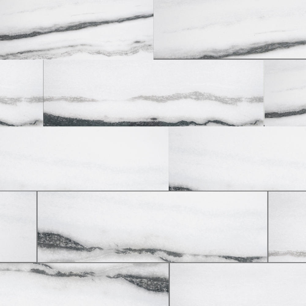 Penthouse 4"x12" White Fantasy Porcelain Polished Tile