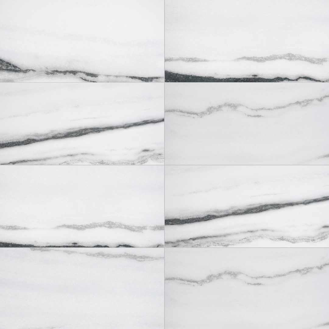 Penthouse 12"x24" White Fantasy Porcelain Polished Tile