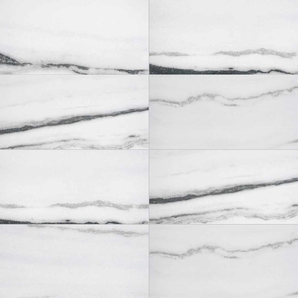 Penthouse 12"x24" White Fantasy Porcelain Polished Tile