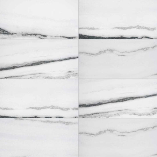 Penthouse 12"x24" White Fantasy Porcelain Matte Tile