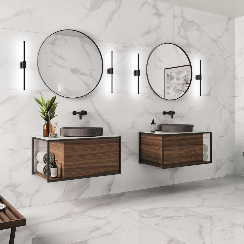 Adonis Pure 24"x48" White Porcelain Satin Tile