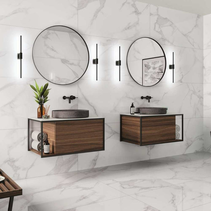 Adonis Pure 24" x 48" White Porcelain Satin Tile