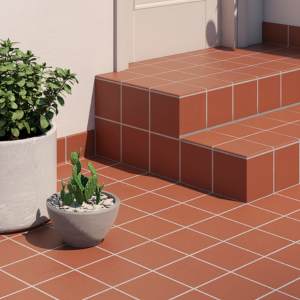 Terran 6"x6" Red Ceramic Unglazed Tile