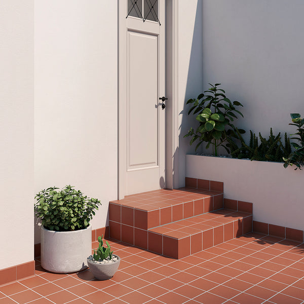 Terran 6"x6" Red Ceramic Unglazed Tile