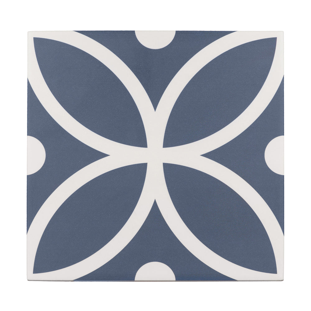 Circa 8"x8" Bergen Azul Porcelain Matte Tile
