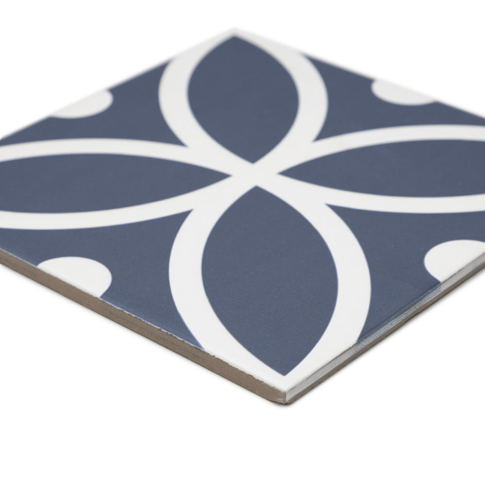 Circa 8"x8" Bergen Azul Porcelain Matte Tile