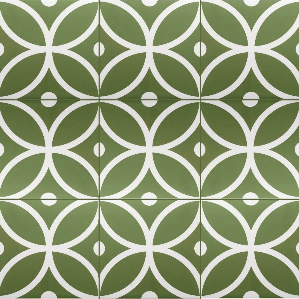 Circa 8"x8" Bergen Verde Porcelain Matte Tile
