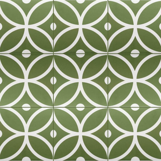 Circa 8"x8" Bergen Verde Porcelain Matte Tile
