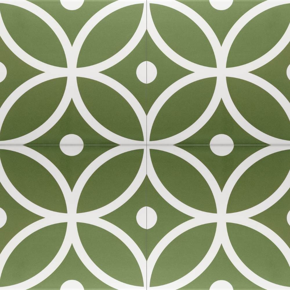 Circa 8"x8" Bergen Verde Porcelain Matte Tile