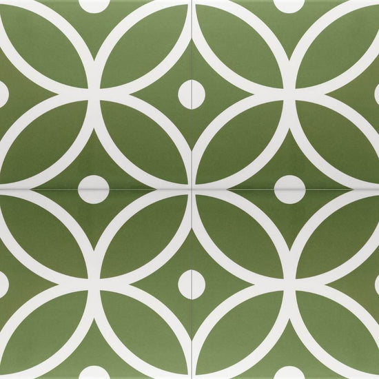 Circa 8"x8" Bergen Verde Porcelain Matte Tile
