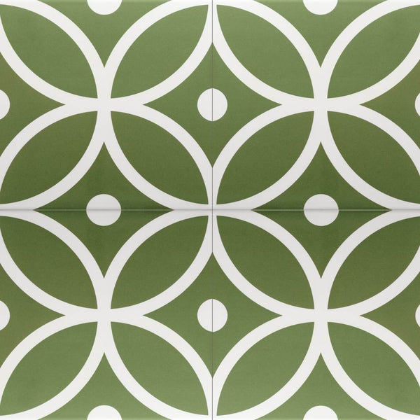 Circa 8"x8" Bergen Verde Porcelain Matte Tile