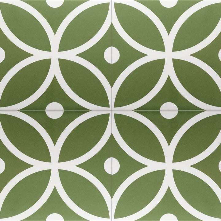 Circa 8"x8" Bergen Verde Porcelain Matte Tile