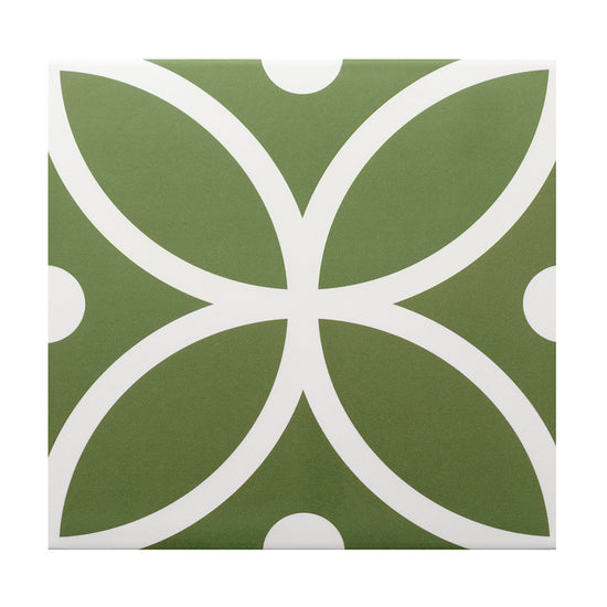 Circa 8"x8" Bergen Verde Porcelain Matte Tile
