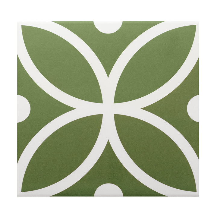 Circa 8"x8" Bergen Verde Porcelain Matte Tile