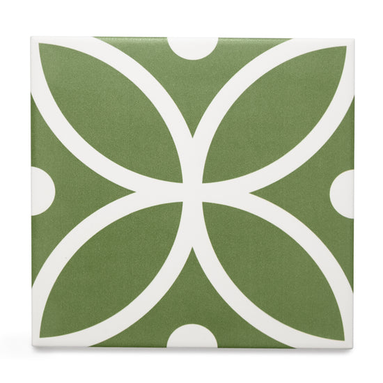 Circa 8"x8" Bergen Verde Porcelain Matte Tile