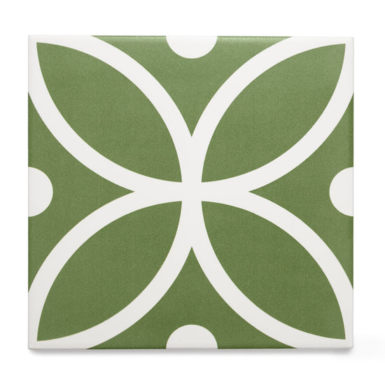 Circa 8"x8" Bergen Verde Porcelain Matte Tile