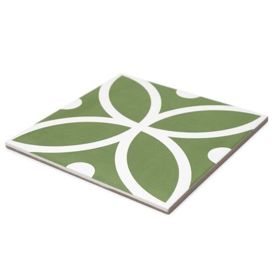Circa 8"x8" Bergen Verde Porcelain Matte Tile