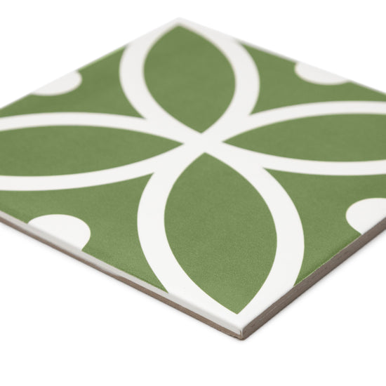 Circa 8"x8" Bergen Verde Porcelain Matte Tile