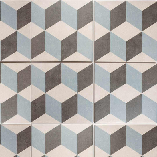 Prism 9"x9" Gray Porcelain Matte Tile