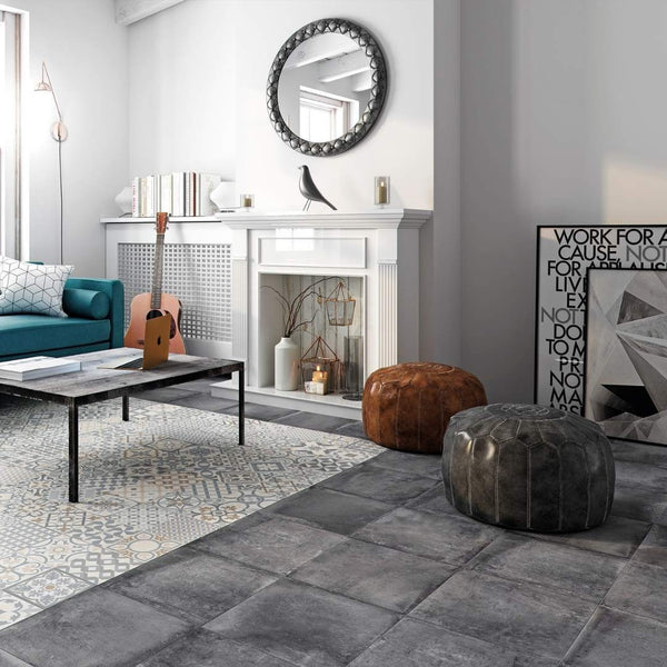 Driftwood 13" x 13" Gris Porcelain Matte Tile