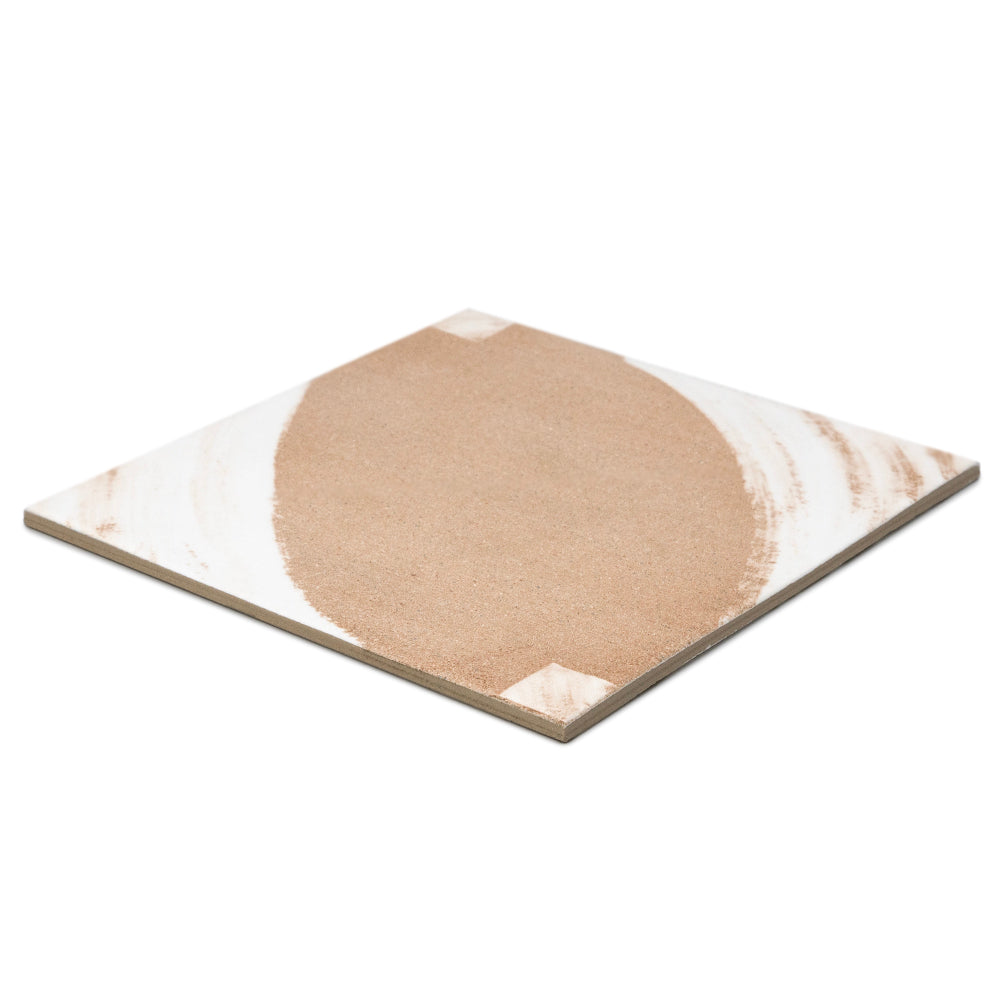 Reina Terracotta Oval 8"x8" Cotto Porcelain Matte and Shiny Tile