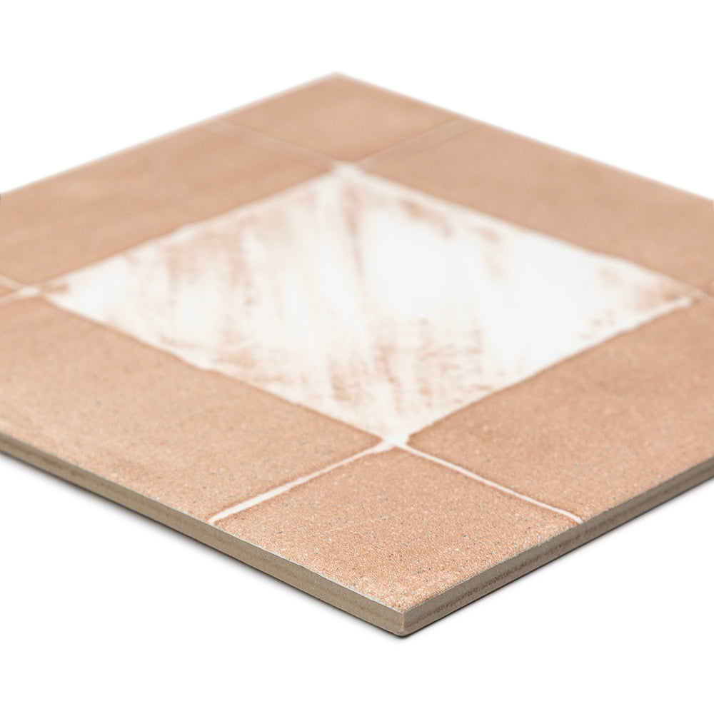 Reina Terracotta Buffalo 8"x8" Cotto Porcelain Matte and Shiny Tile