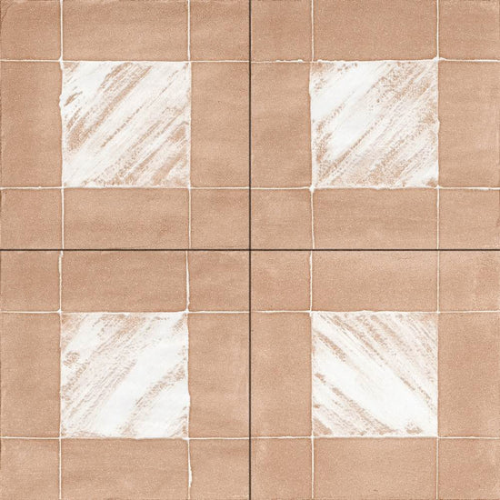 Reina Terracotta Buffalo 8"x8" Cotto Porcelain Matte and Shiny Tile