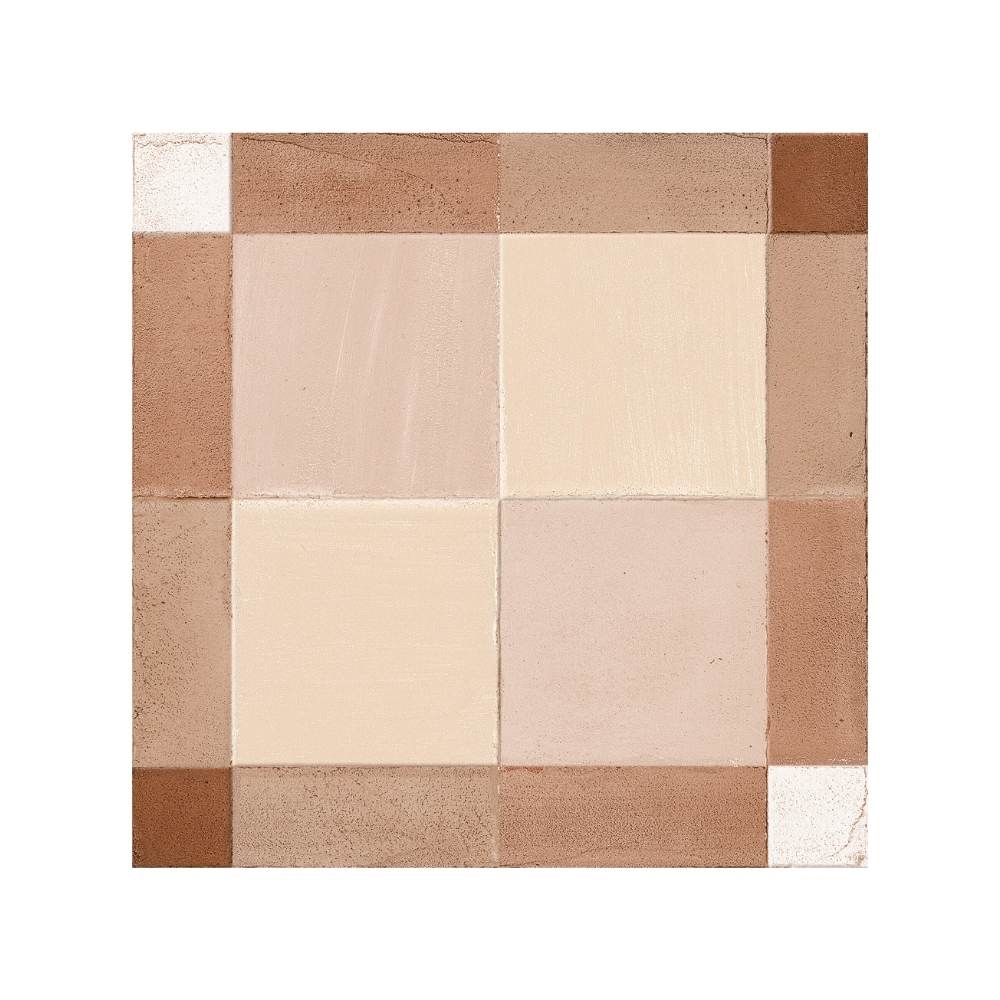 Reina Terracotta Plaid 8"x8" Cotto Porcelain Matte and Shiny Tile