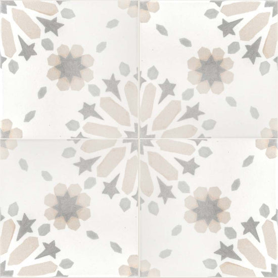 Dahlia 6" x 6" Beige Matte Porcelain Tile