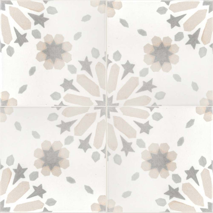 Dahlia 6" x 6" Beige Matte Porcelain Tile