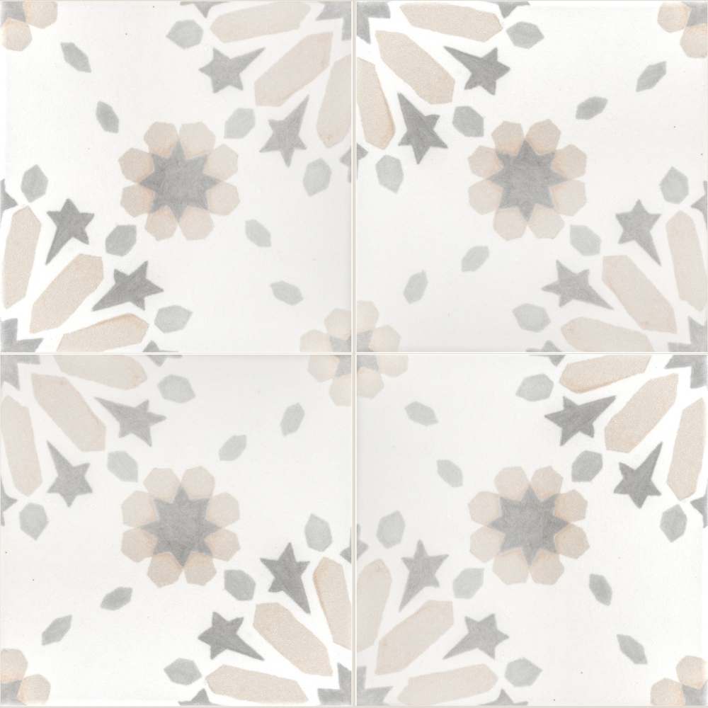 Dahlia 6" x 6" Beige Matte Porcelain Tile