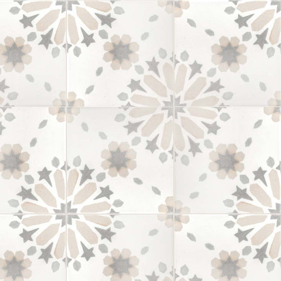 Dahlia 6" x 6" Beige Matte Porcelain Tile
