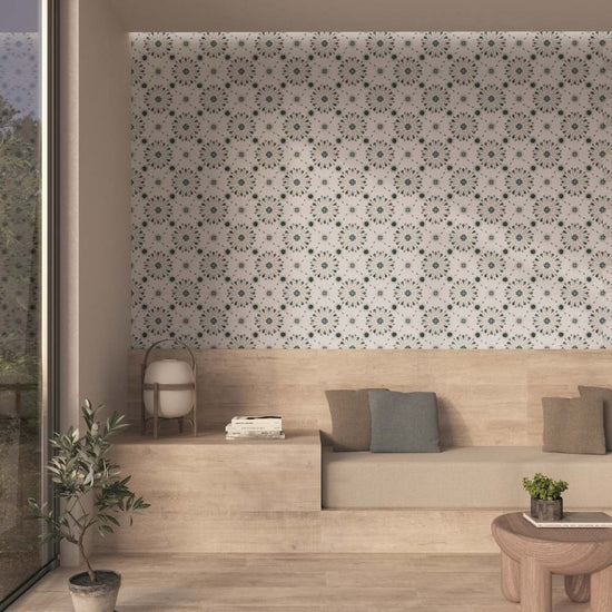 Dahlia 6" x 6" Blue Matte Porcelain Tile