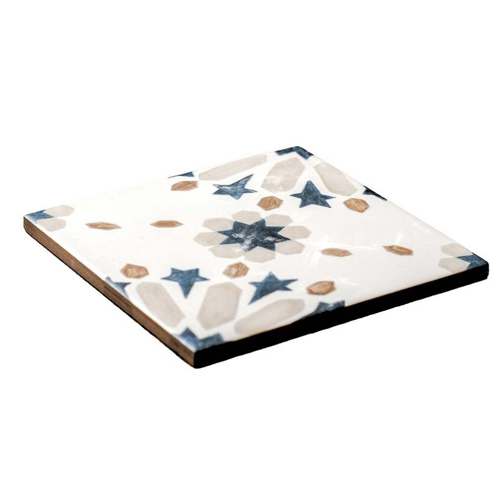 Dahlia 6" x 6" Blue Matte Porcelain Tile