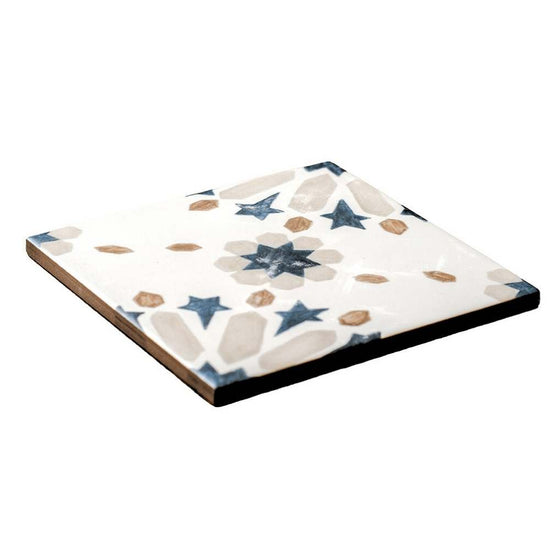 Dahlia 6" x 6" Blue Matte Porcelain Tile