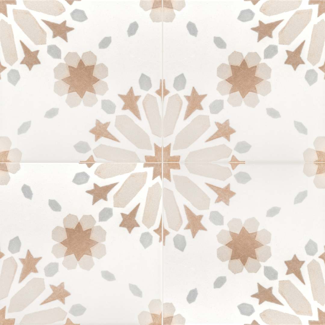 Dahlia 6" x 6" Grey Matte Porcelain Tile