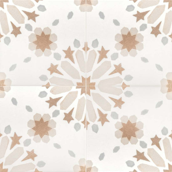 Dahlia 6" x 6" Grey Matte Porcelain Tile