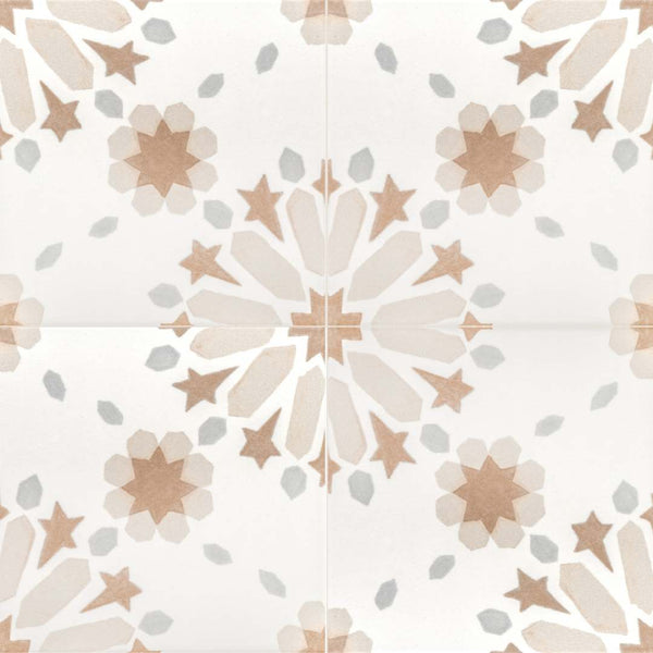 Dahlia 6" x 6" Grey Matte Porcelain Tile