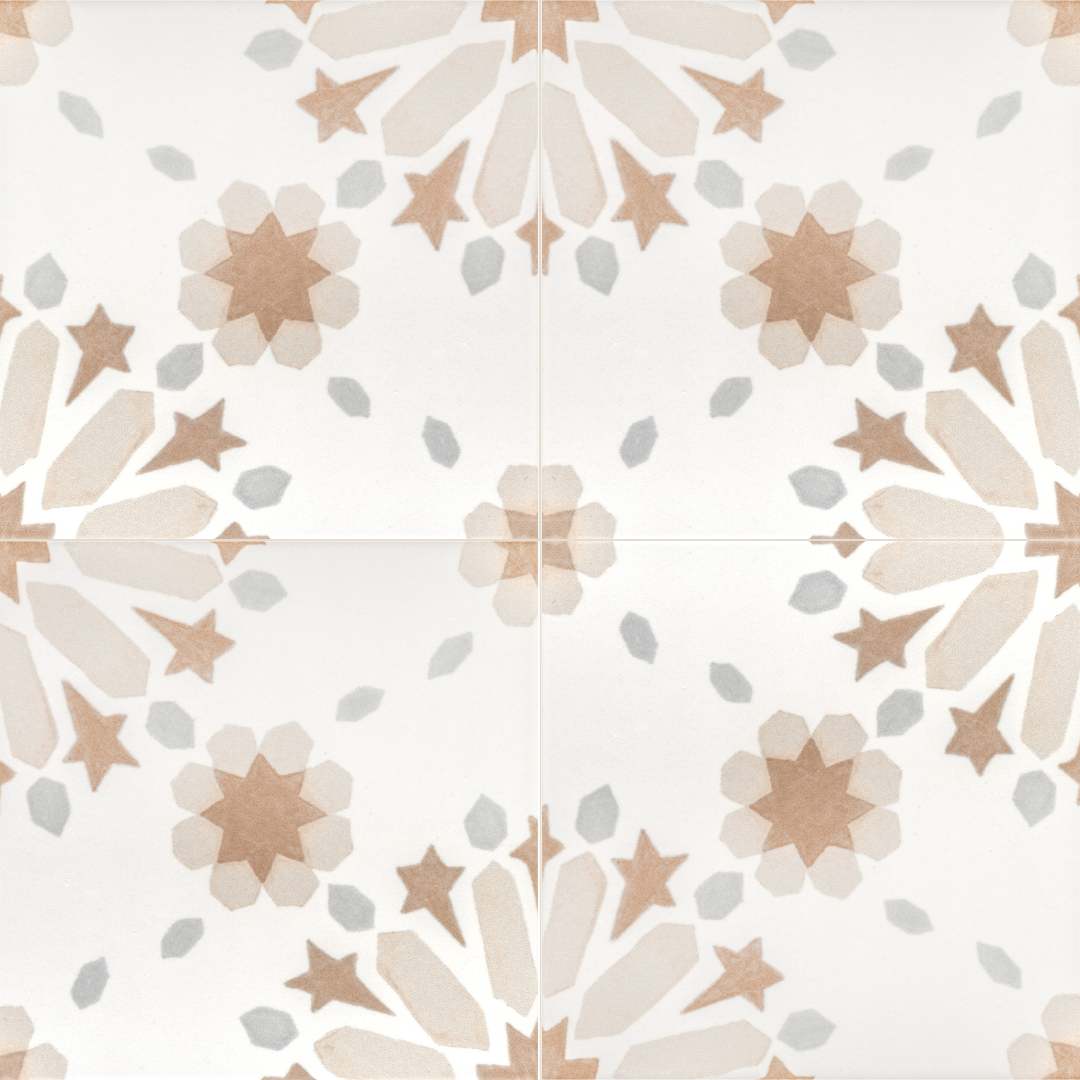 Dahlia 6" x 6" Grey Matte Porcelain Tile
