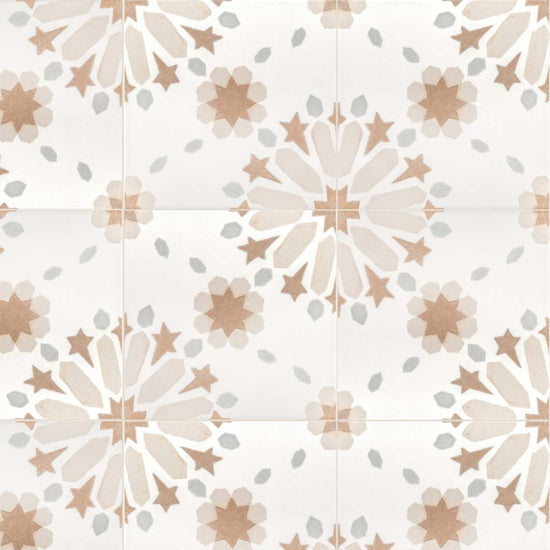 Dahlia 6" x 6" Grey Matte Porcelain Tile