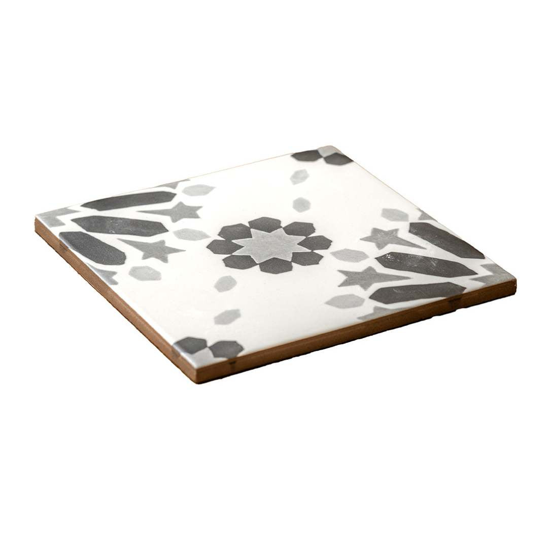 Dahlia 6" x 6" Noir Matte Porcelain Tile